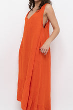 Load image into Gallery viewer, Vintage x Made in Italy x Orange Linen Maxi Dress (M, L)