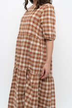 Load image into Gallery viewer, Modern x ANNAGAIL Orange, Cream Gingham Bohemian Dress (XS-M)