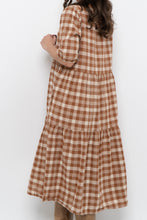 Load image into Gallery viewer, Modern x ANNAGAIL Orange, Cream Gingham Bohemian Dress (XS-M)