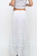 Load image into Gallery viewer, Vintage x White Cotton Embroidered Maxi Skirt (L)