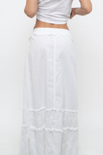 Load image into Gallery viewer, Vintage x White Cotton Embroidered Maxi Skirt (L)