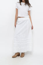 Load image into Gallery viewer, Vintage x White Cotton Embroidered Maxi Skirt (L)