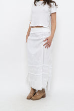 Load image into Gallery viewer, Vintage x White Cotton Embroidered Maxi Skirt (L)