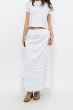 Load image into Gallery viewer, Vintage x White Cotton Embroidered Maxi Skirt (L)