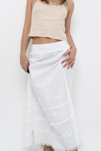 Load image into Gallery viewer, Vintage x White Cotton Embroidered Maxi Skirt (L)