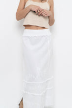 Load image into Gallery viewer, Vintage x White Cotton Embroidered Maxi Skirt (L)