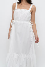 Load image into Gallery viewer, Modern x White Cotton Cinched Side-Tie Midi Dress (XS, S)