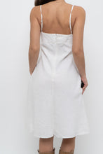 Load image into Gallery viewer, Vintage x SMART SET White Linen Front-tie Midi Dress (M)