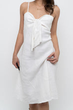 Load image into Gallery viewer, Vintage x SMART SET White Linen Front-tie Midi Dress (M)