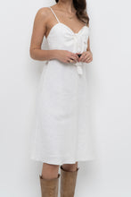 Load image into Gallery viewer, Vintage x SMART SET White Linen Front-tie Midi Dress (M)