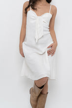 Load image into Gallery viewer, Vintage x SMART SET White Linen Front-tie Midi Dress (M)