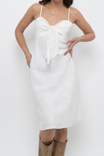 Load image into Gallery viewer, Vintage x SMART SET White Linen Front-tie Midi Dress (M)