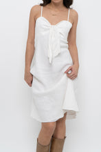 Load image into Gallery viewer, Vintage x SMART SET White Linen Front-tie Midi Dress (M)