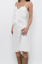 Load image into Gallery viewer, Vintage x SMART SET White Linen Front-tie Midi Dress (M)