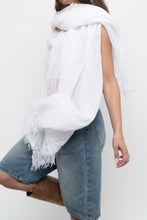 Load image into Gallery viewer, Vintage x White Linen Scarf