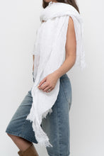 Load image into Gallery viewer, Vintage x White Linen Scarf