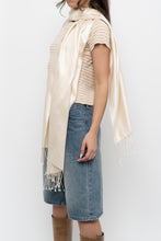 Load image into Gallery viewer, Vintage x Cream Silk-Feel Scarf