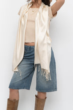 Load image into Gallery viewer, Vintage x Cream Silk-Feel Scarf