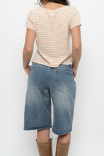 Load image into Gallery viewer, Vintage x Beige Striped Baby Tee (XS-M)