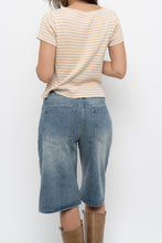 Load image into Gallery viewer, Vintage x Beige Striped Baby Tee (XS-M)