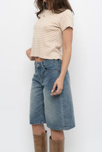 Load image into Gallery viewer, Vintage x Beige Striped Baby Tee (XS-M)