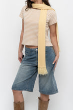 Load image into Gallery viewer, Vintage x Yellow Knit Fringe Scarf