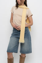 Load image into Gallery viewer, Vintage x Yellow Knit Fringe Scarf