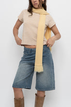 Load image into Gallery viewer, Vintage x Yellow Knit Fringe Scarf
