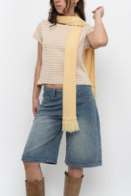 Load image into Gallery viewer, Vintage x Yellow Knit Fringe Scarf