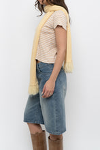 Load image into Gallery viewer, Vintage x Yellow Knit Fringe Scarf
