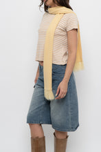 Load image into Gallery viewer, Vintage x Yellow Knit Fringe Scarf
