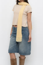 Load image into Gallery viewer, Vintage x Yellow Knit Fringe Scarf