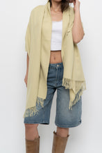 Load image into Gallery viewer, Vintage x Pale Green Pure Alpaca Scarf