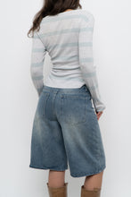 Load image into Gallery viewer, Vintage x GAP Grey, Light Teal Striped Cotton Long Sleeve (S, M)
