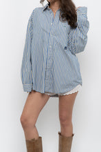 Load image into Gallery viewer, Vintage x TOMMY HILFIGER Blue Striped Cotton Buttonup (XS-L)
