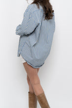 Load image into Gallery viewer, Vintage x TOMMY HILFIGER Blue Striped Cotton Buttonup (XS-L)