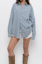 Load image into Gallery viewer, Vintage x TOMMY HILFIGER Blue Striped Cotton Buttonup (XS-L)