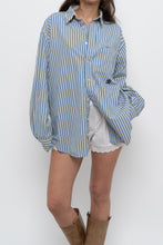 Load image into Gallery viewer, Vintage x TOMMY HILFIGER Blue Striped Cotton Buttonup (XS-L)