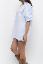 Load image into Gallery viewer, ADIDAS x Baby Blue Striped Cotton Oversized Tee (XS-L)