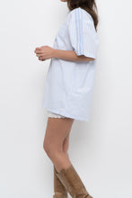 Load image into Gallery viewer, ADIDAS x Baby Blue Striped Cotton Oversized Tee (XS-L)