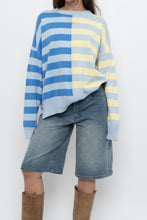 Load image into Gallery viewer, Modern x BEACH RIOT Blue Striped Cotton-blend Knit Sweater (XS-XL)