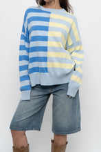 Load image into Gallery viewer, Modern x BEACH RIOT Blue Striped Cotton-blend Knit Sweater (XS-XL)