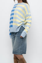 Load image into Gallery viewer, Modern x BEACH RIOT Blue Striped Cotton-blend Knit Sweater (XS-XL)