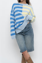 Load image into Gallery viewer, Modern x BEACH RIOT Blue Striped Cotton-blend Knit Sweater (XS-XL)