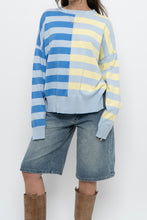 Load image into Gallery viewer, Modern x BEACH RIOT Blue Striped Cotton-blend Knit Sweater (XS-XL)