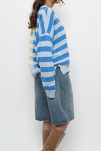 Load image into Gallery viewer, Modern x BEACH RIOT Blue Striped Cotton-blend Knit Sweater (XS-XL)