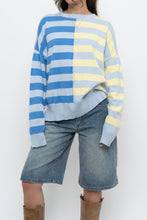 Load image into Gallery viewer, Modern x BEACH RIOT Blue Striped Cotton-blend Knit Sweater (XS-XL)