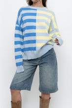Load image into Gallery viewer, Modern x BEACH RIOT Blue Striped Cotton-blend Knit Sweater (XS-XL)