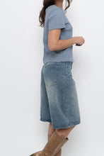 Load image into Gallery viewer, FRANK &amp; OAK x Blue Striped Cotton-Blend Cropped Tee (S-L)