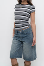 Load image into Gallery viewer, Vintage x CLUB MONACO Navy Striped Cotton-Blend Tee (S)